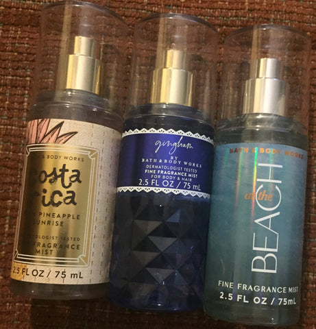 Bath and body works small body spray
