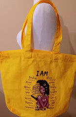 Cotton Canvas "I AM" Bag