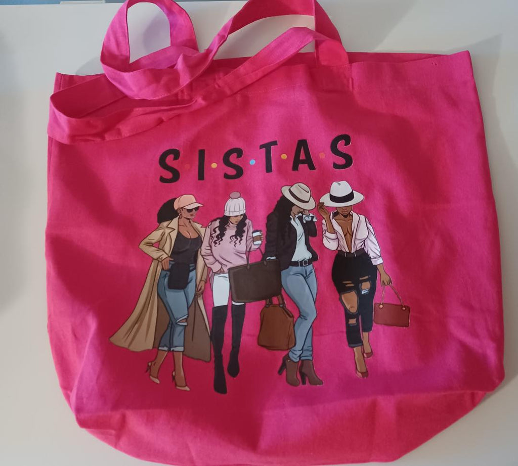 Canvas “Pink Sistas Tote Bag